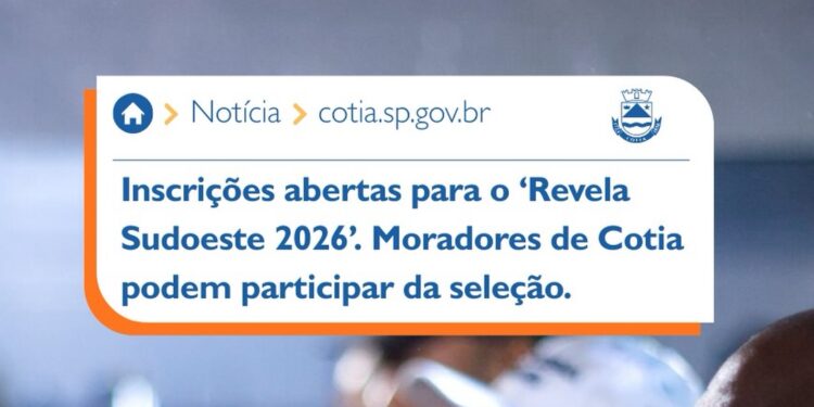 Inscrições abertas para o Revela Sudoeste 2026